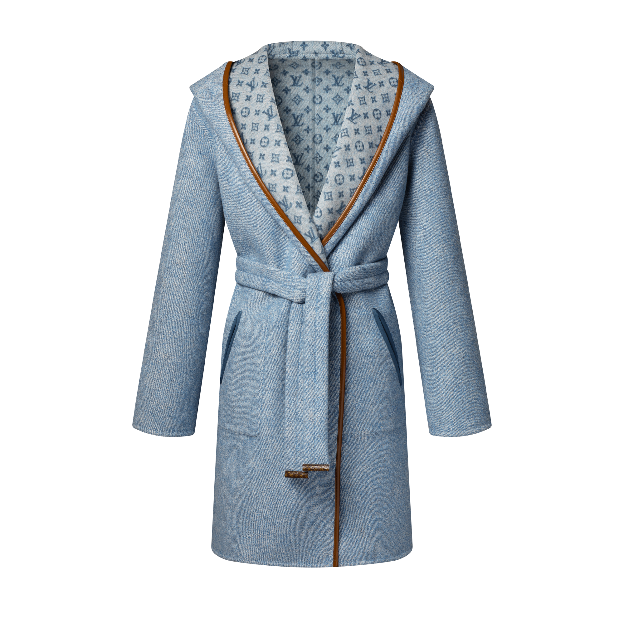 Reversible Signature Hooded Wrap Coat - Ready-to-Wear 1AIQRL